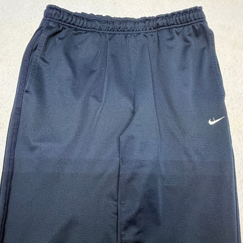 Vintage Nike Track Pants Navy Blue Y2K Baggy Skater Zipped Cuffs Mens Large - Picture 9 of 12